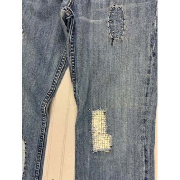 Seven 7 Size 30 Womens Jeans Distress Low Rise Bootcut Light Wash - Picture 5 of 6
